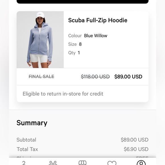 Lululemon Scuba Full Zip - Picture 3 of 3